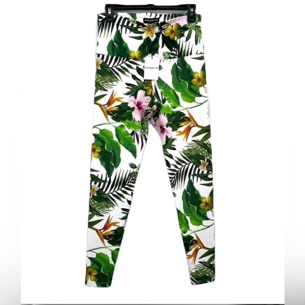 🟠NEW GENERATION LOVE Brittany Leggings in Hibiscus Palm SMALL